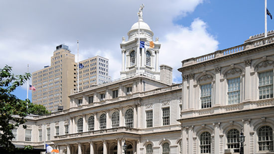 View of the New York City Hall